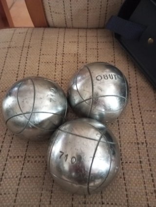 Set di tre palline da bocce OBUT 73cm 710g + Custodia