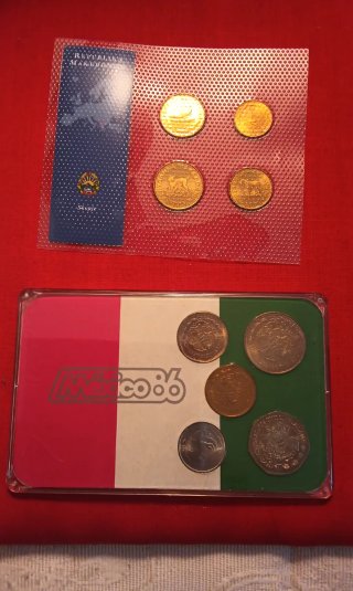 Monedas México 86 y Macedonia