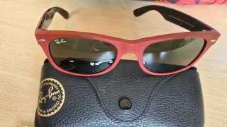 Gafas  sol Ray-Ban RB2132  new Wayfarer Rojo mate