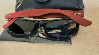 Gafas  sol Ray-Ban RB2132  new Wayfarer Rojo mate