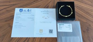 Pulseira Prata com banho de Ouro 18k e Ametistas