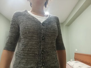 Chaqueta calada manga 3/4