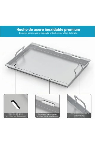 Plancha Acero Inox Onlyfire Weber Spirit 300/40