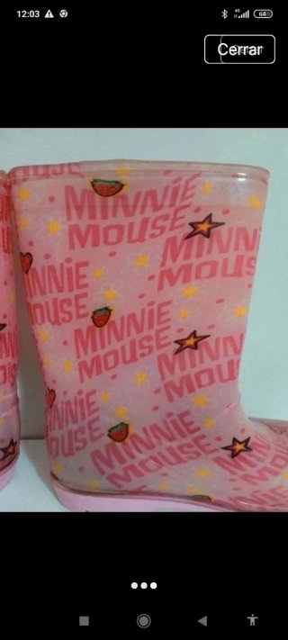 Botas de agua Minnie Mouse rosas Talla 30