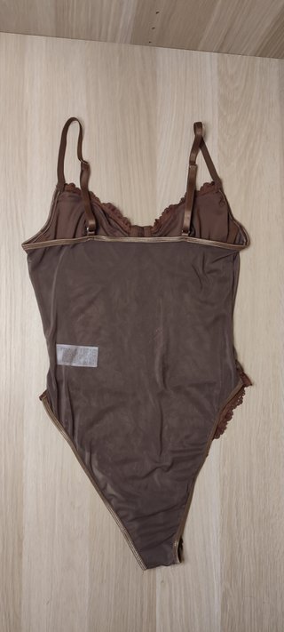Body Lencero Encaje Chocolate - Nuevo - Talla S