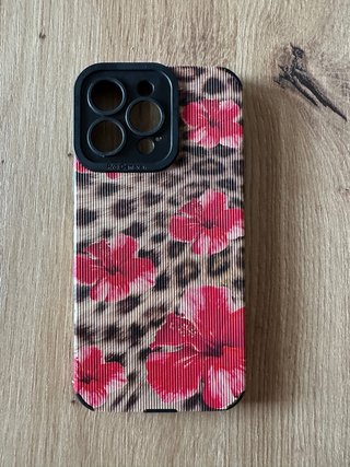 Custodia iPhone 14 Pro Max Fiori e Leopardo