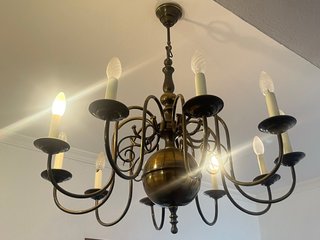 Lámpara de techo 10 candelabros