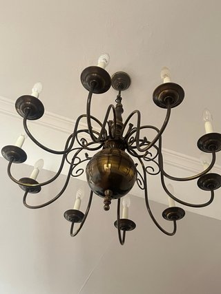 Lámpara de techo 10 candelabros