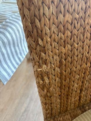 Juego de 4 sillas de comedor de mimbre