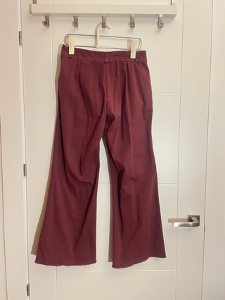 Pantalones anchos granate