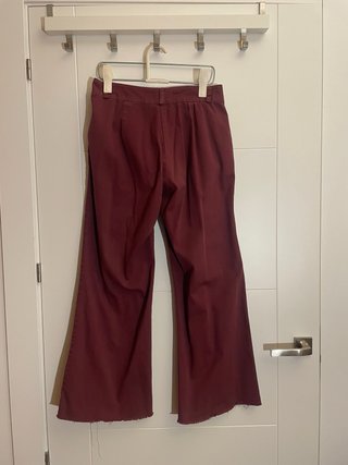 Pantalones anchos granate