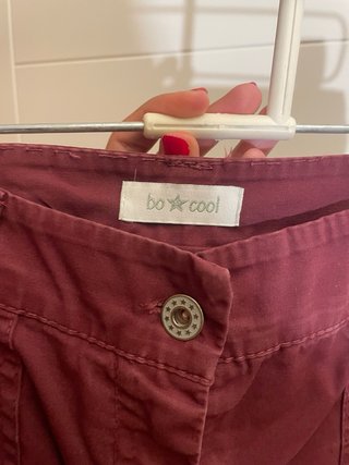 Pantalones anchos granate