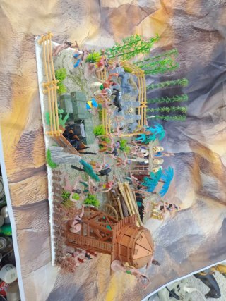 Recreación poblado indio 43x34
