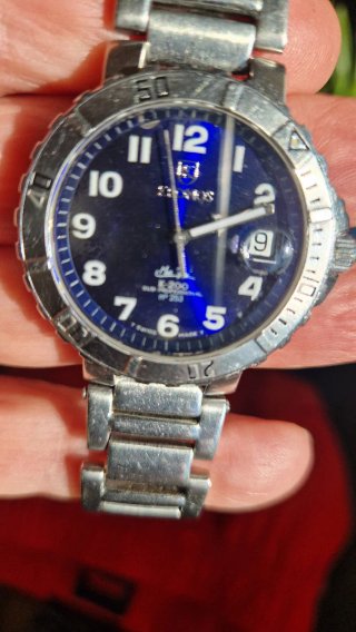 KRONOSK-200 Sub-Professional Reloj Azul CUARZO