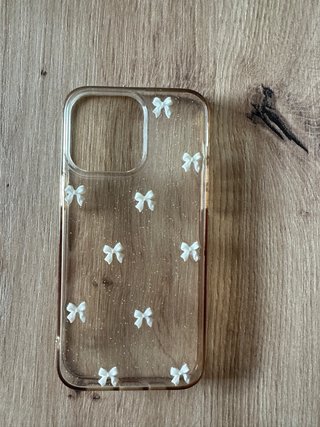 Custodia iPhone 14 Pro Max trasparente con fiocchi