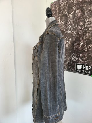 Cappotto lungo in denim da donna