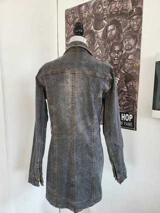 Cappotto lungo in denim da donna