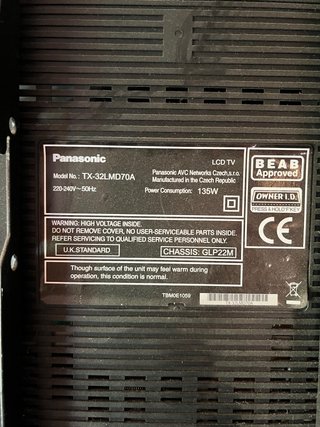 TV Panasonic Negra