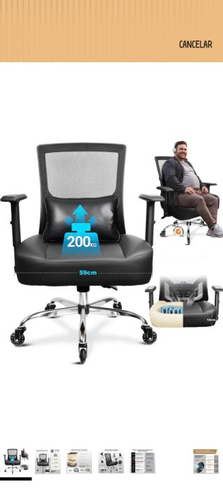 Silla de Oficina Ergonómica XXL MELOKEA