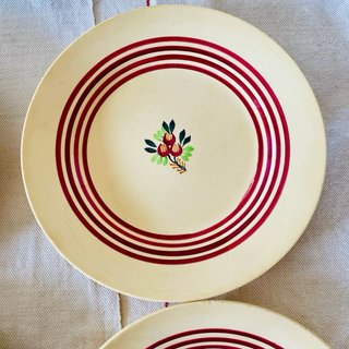 4 Platos Gien Vintage Cerámica Francesa