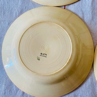 4 Platos Gien Vintage Cerámica Francesa