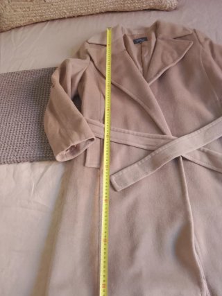 Abrigo paño suave Yera beige