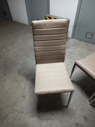 Juego de 4 sillas de cocina beige