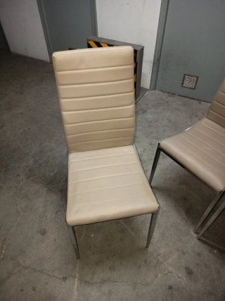 Juego de 4 sillas de cocina beige