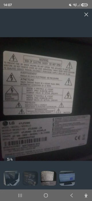 Televisor LG 47 Negro