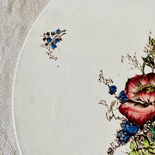 Plato de presentación floral vintage cerámica