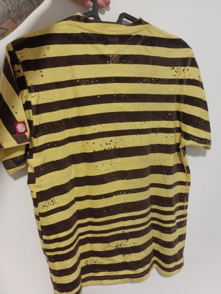 Camiseta Element Rayas Marrón/Amarillo Talla M