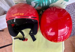 Pack 2 Cascos Esquí Infantil Rojos con Recambios