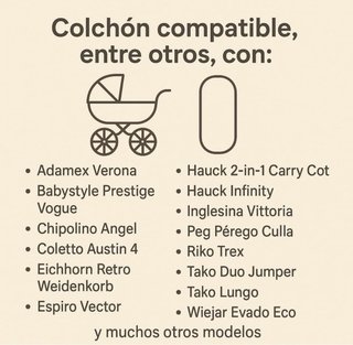 Colchón para mini cuna o carro Tolsy Baby