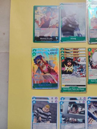 One Piece TCG Deck Luffy Impel Down Azul Verd OP16