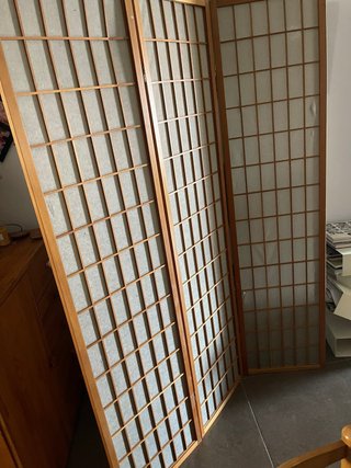 Biombo separador de ambientes madera 1,32cm x 1,75
