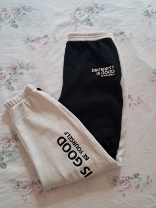 Pantaloni tuta bicolori