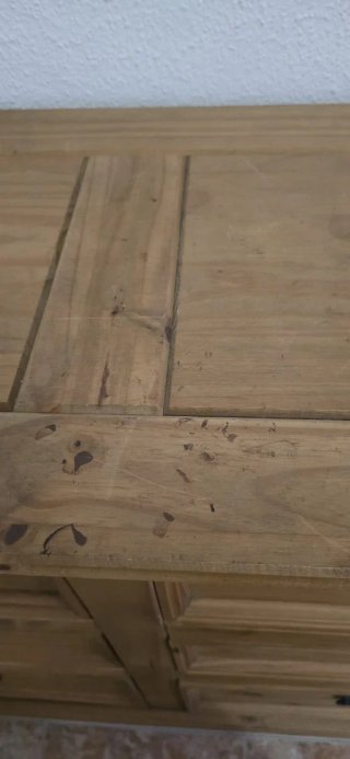 Cómoda de pino con 6 cajones