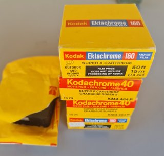 Pack 5 cartuchos Kodak Super 8 Ektachrome 160