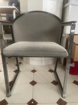 Silla Vintage Tela y Metal