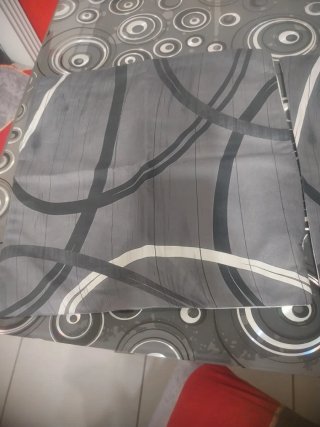 Coppie Cuscini Grigio con Cerchi