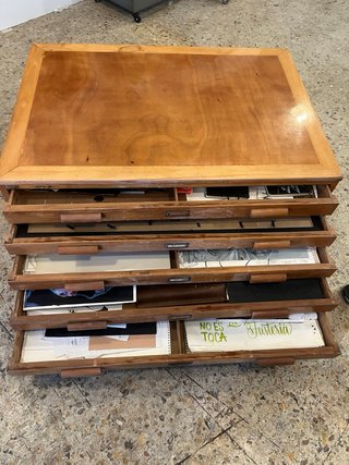 Mueble Planero Antiguo Madera