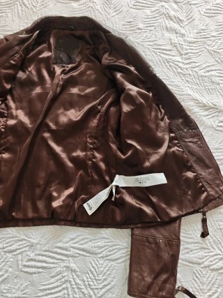 Cazadora cuero marrón Talla M