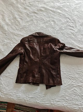 Cazadora cuero marrón Talla M