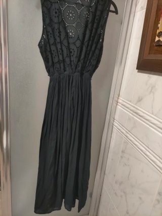 Vestido negro Blu Royal ,verano talla única