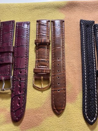 Lote 6 correas piel 18mm reloj
