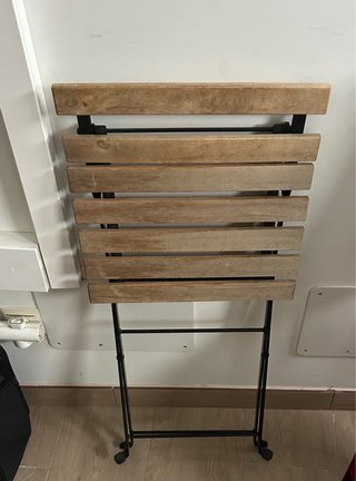 Silla plegable terraza madera y metal