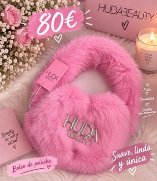 Bolso de peluche Huda Beauty rosa