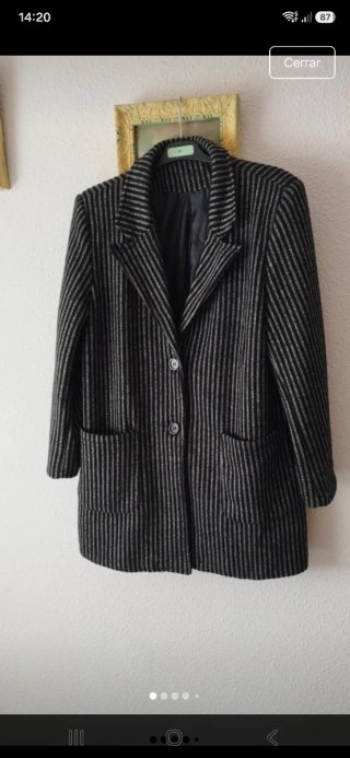 Chaqueta Raya Negra/Gris Talla 48