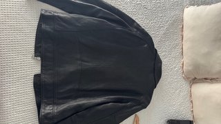 Chaqueta Piel Biker Zara Negra