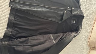 Chaqueta Piel Biker Zara Negra